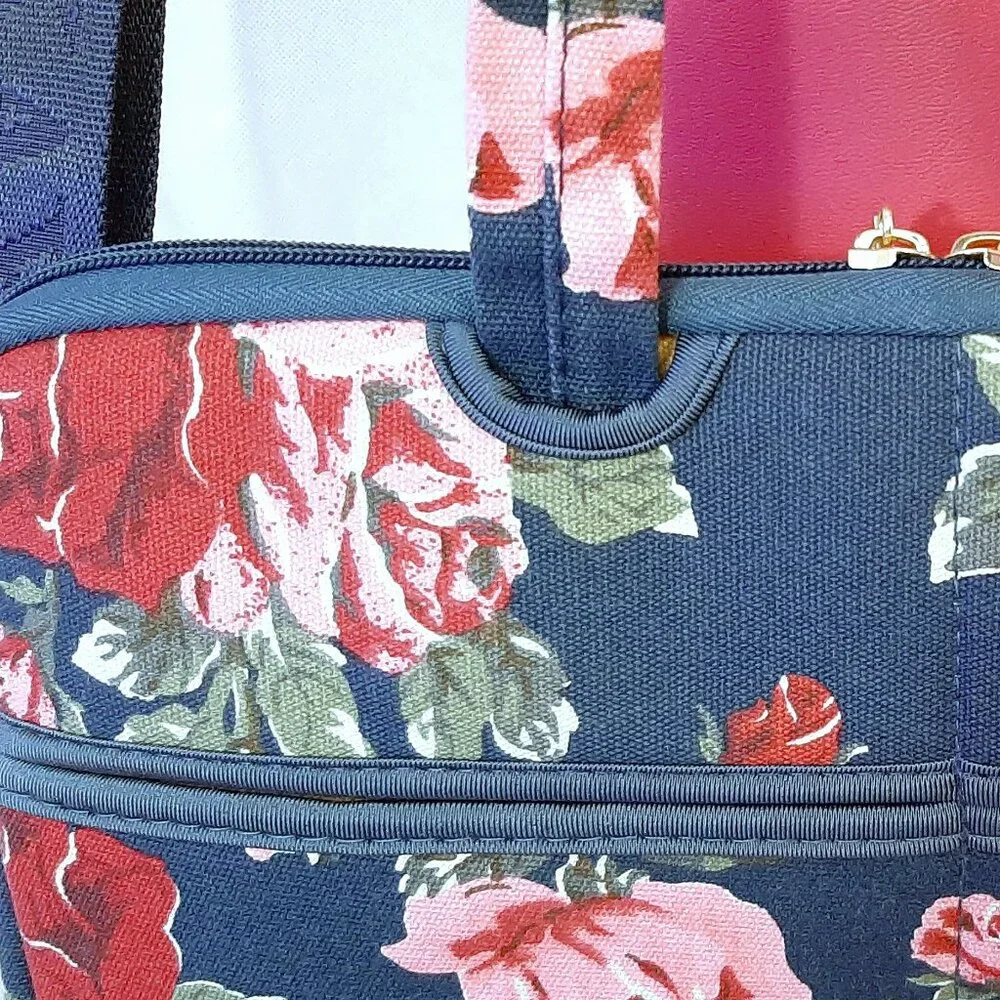 Kayond Crossbody Messenger Laptop Computer Bag Case Blue Pink Red Floral 13 inch